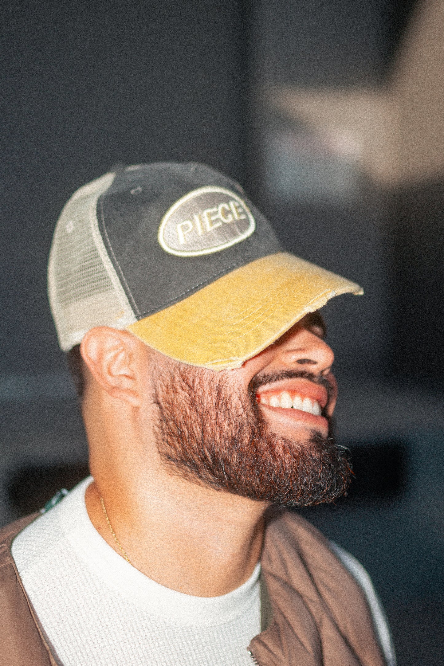 Oval Logo Trucker Hat (Custard)
