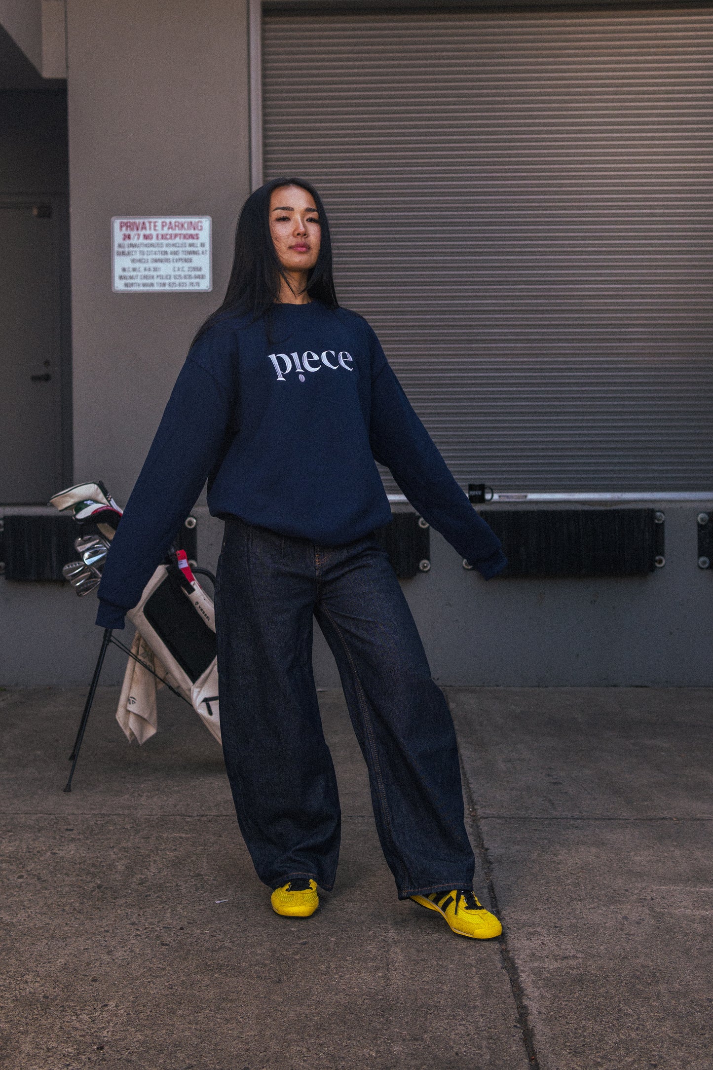 Piece Logo Crewneck Sweatshirt V2 (Ocean Navy)