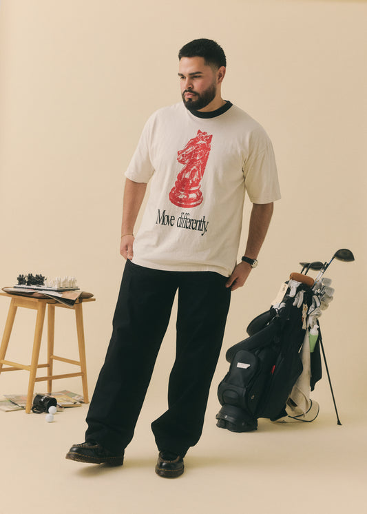 Move Differently Ringer T-Shirt (Creme)