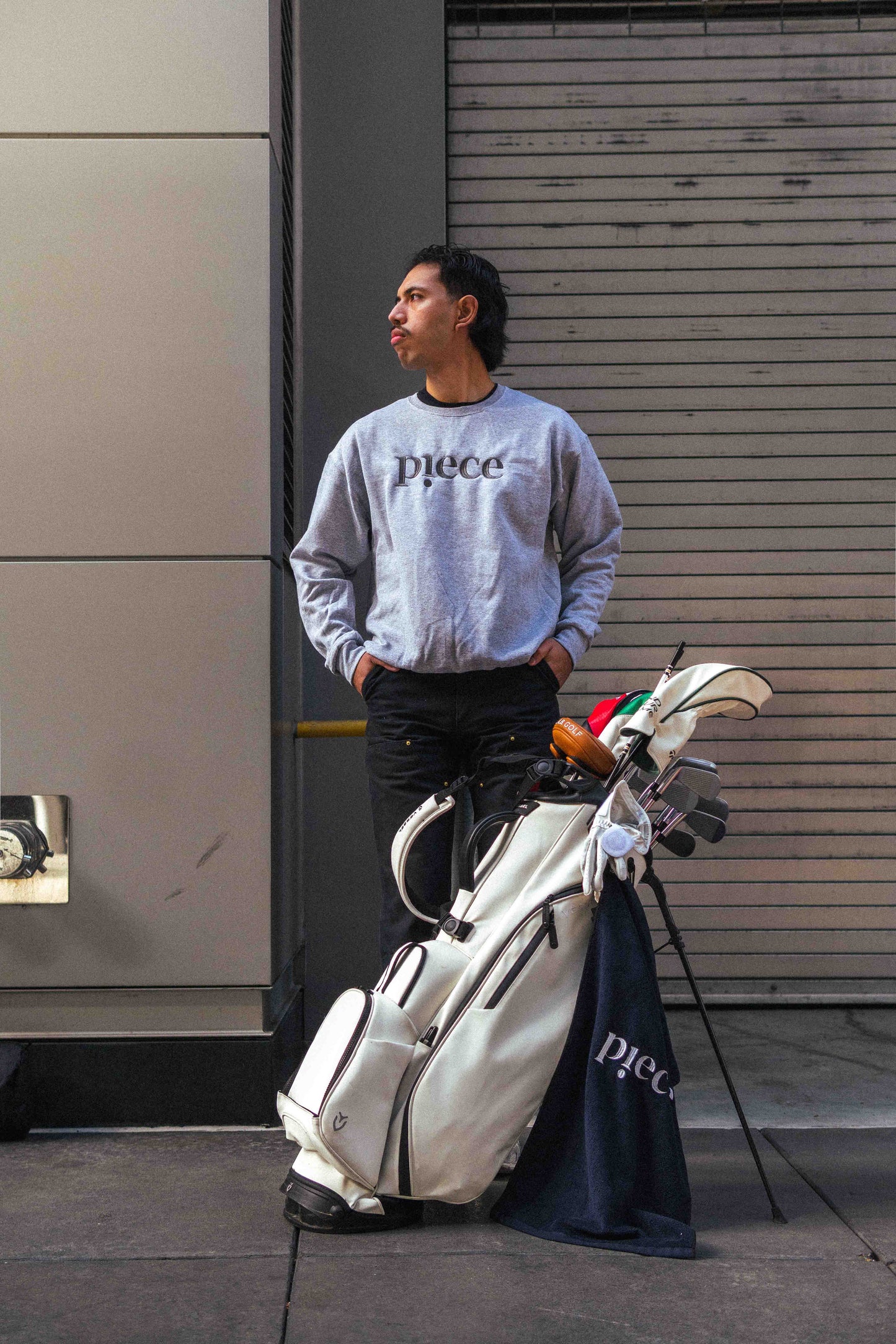 Piece Logo Crewneck Sweatshirt (Heather Grey)