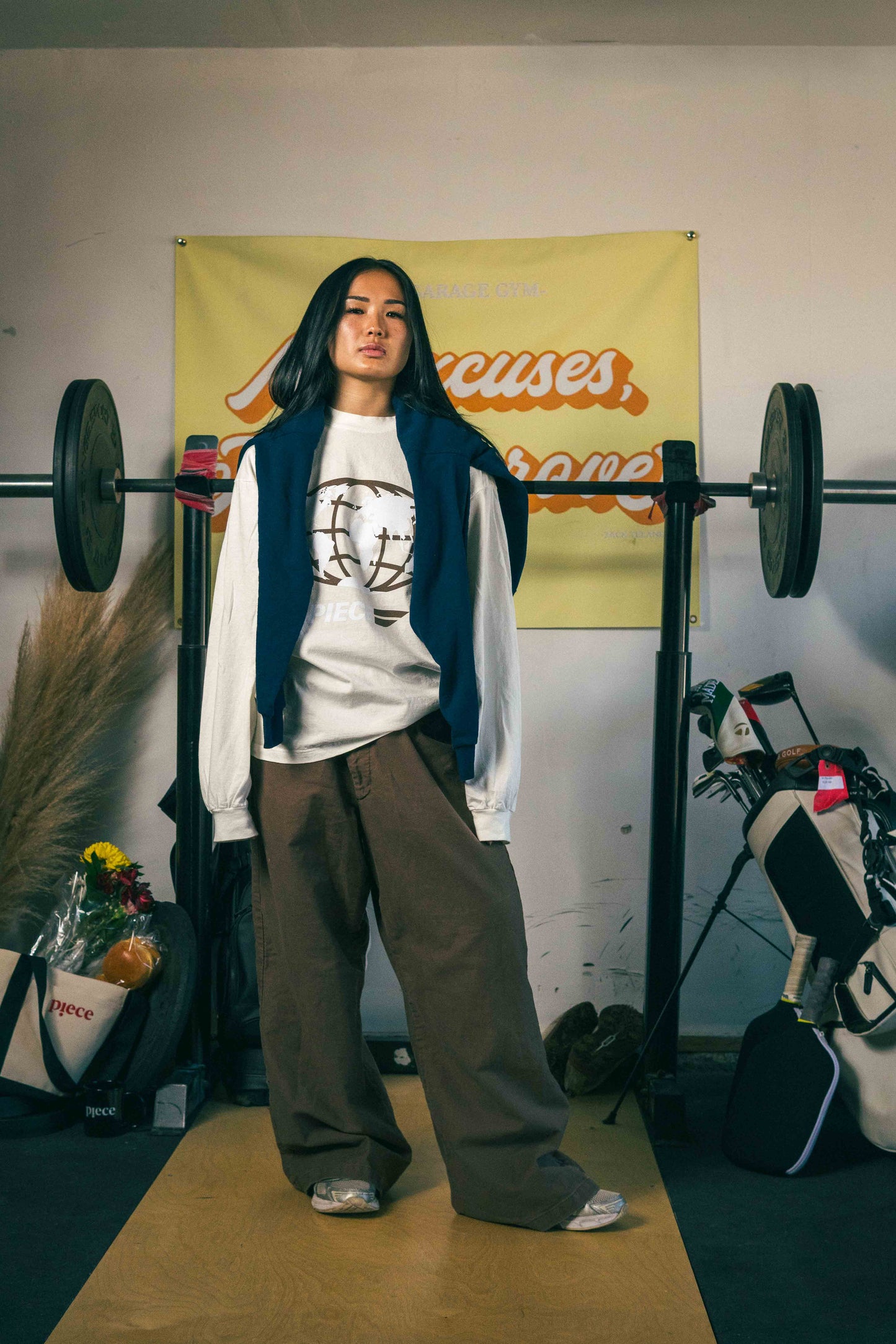 World Piece Long Sleeve T-Shirt (Creme & Cocoa)