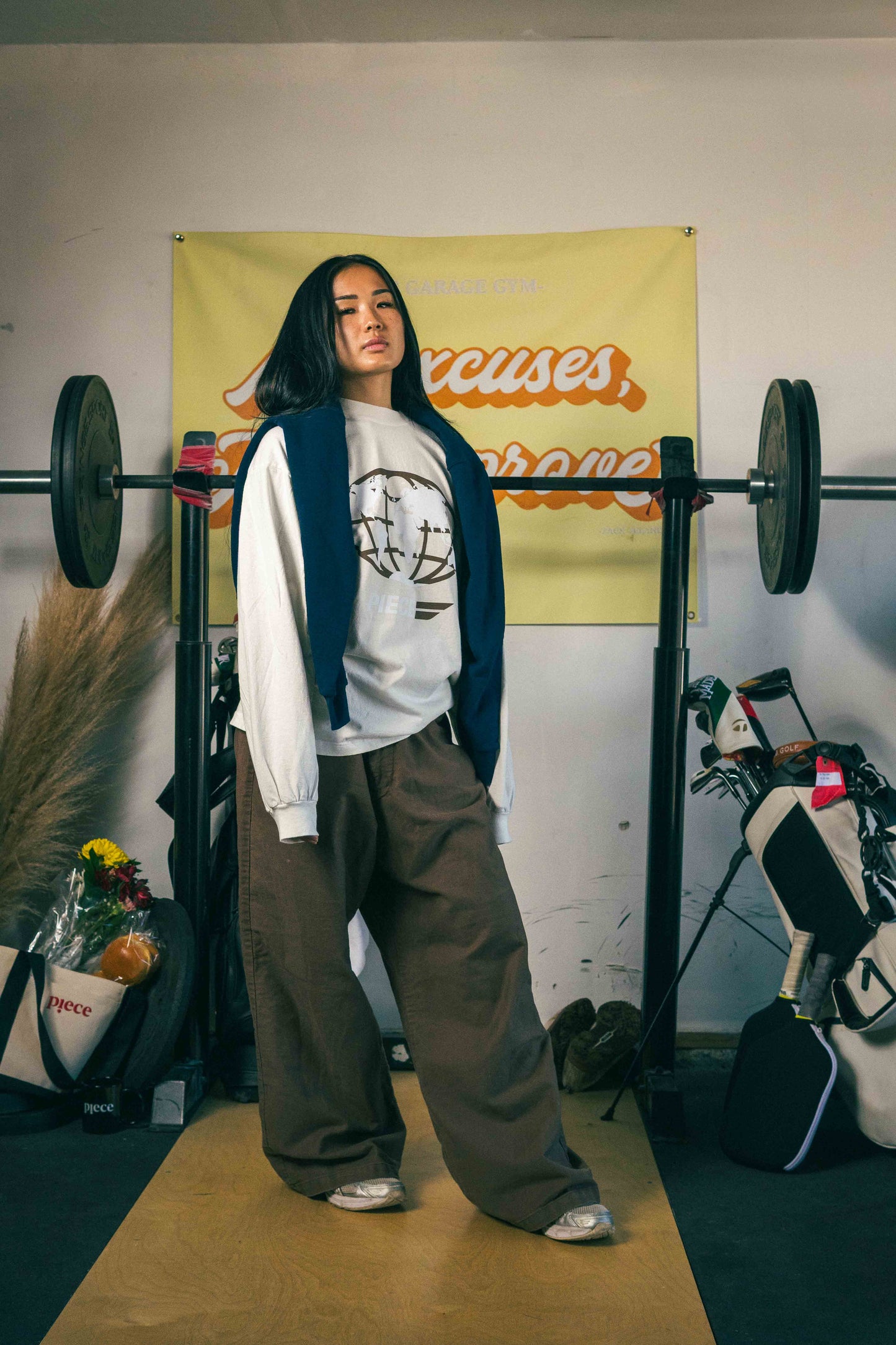 World Piece Long Sleeve T-Shirt (Creme & Cocoa)