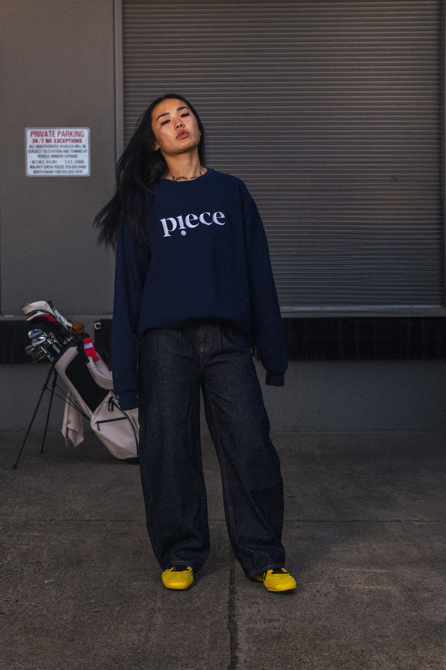 Piece Logo Crewneck Sweatshirt V2 (Ocean Navy)