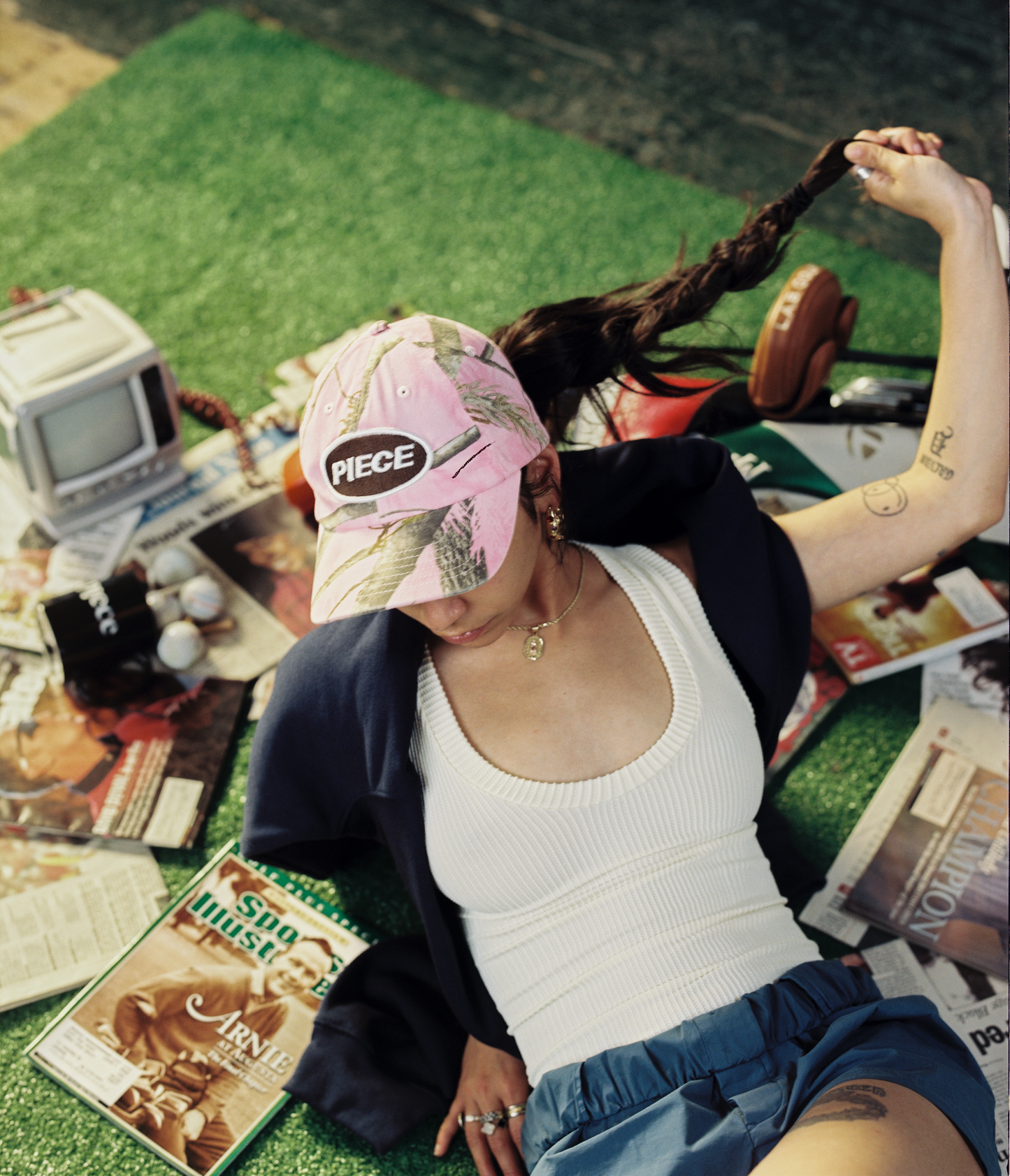 Oval Logo Camo Hat (Pink Pines)