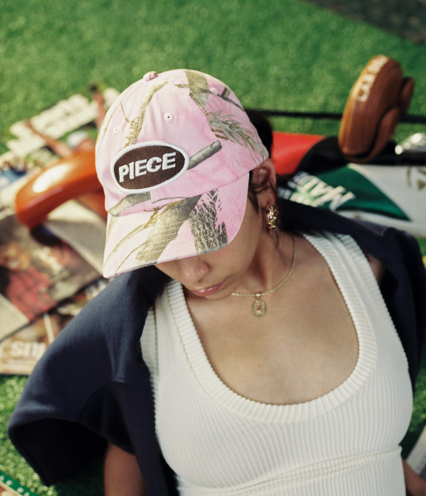 Oval Logo Camo Hat (Pink Pines)
