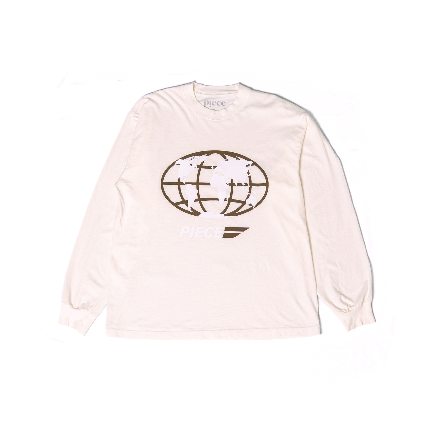 World Piece Long Sleeve T-Shirt (Creme & Cocoa)