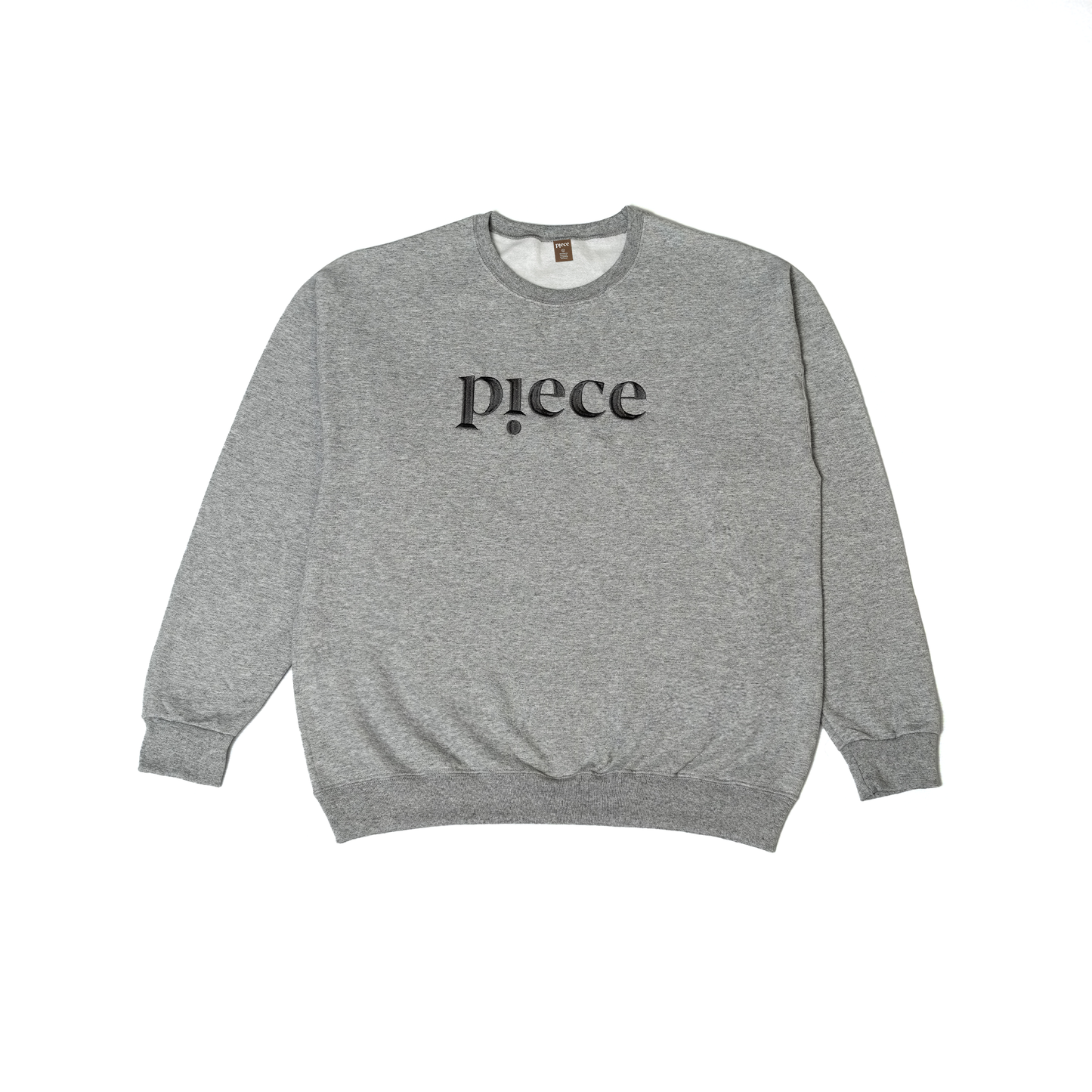 Piece Logo Crewneck Sweatshirt (Heather Grey)