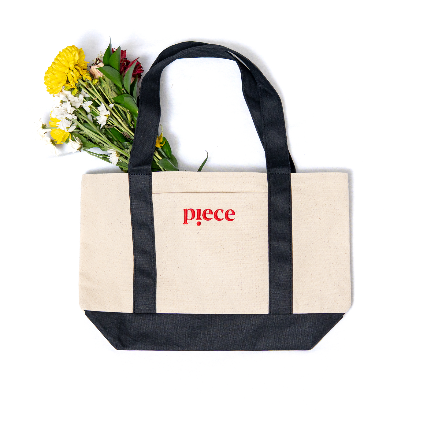 Piece Logo Tote Bag (Creme)